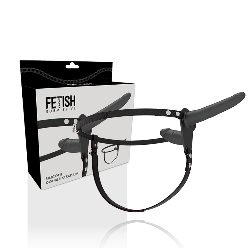 FETISH SUBMISSIVE HARNESS - DOPPIA PENETRAZIONE NERA Fetish Submissive Harness