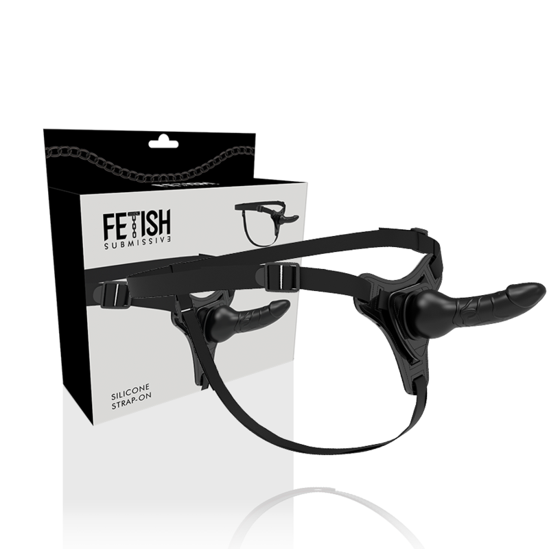 FETISH SUBMISSIVE HARNESS - SILICONE NERO REALISTICO 16 CM Fetish Submissive Harness