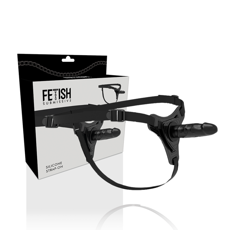 FETISH SUBMISSIVE HARNESS - SILICONE NERO REALISTICO 15 CM Fetish Submissive Harness