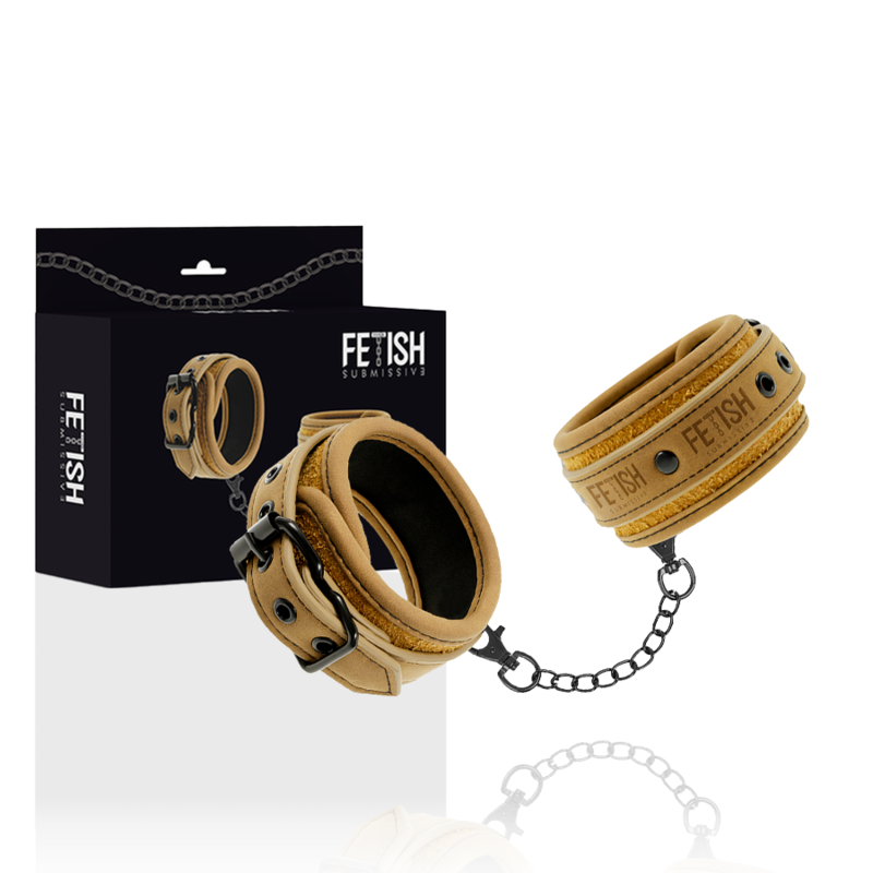 FETISH SUBMISSIVE ORIGIN - MANETTE IN PELLE VEGANA CON FODERA IN NEOPRENE Fetish Submissive Origin