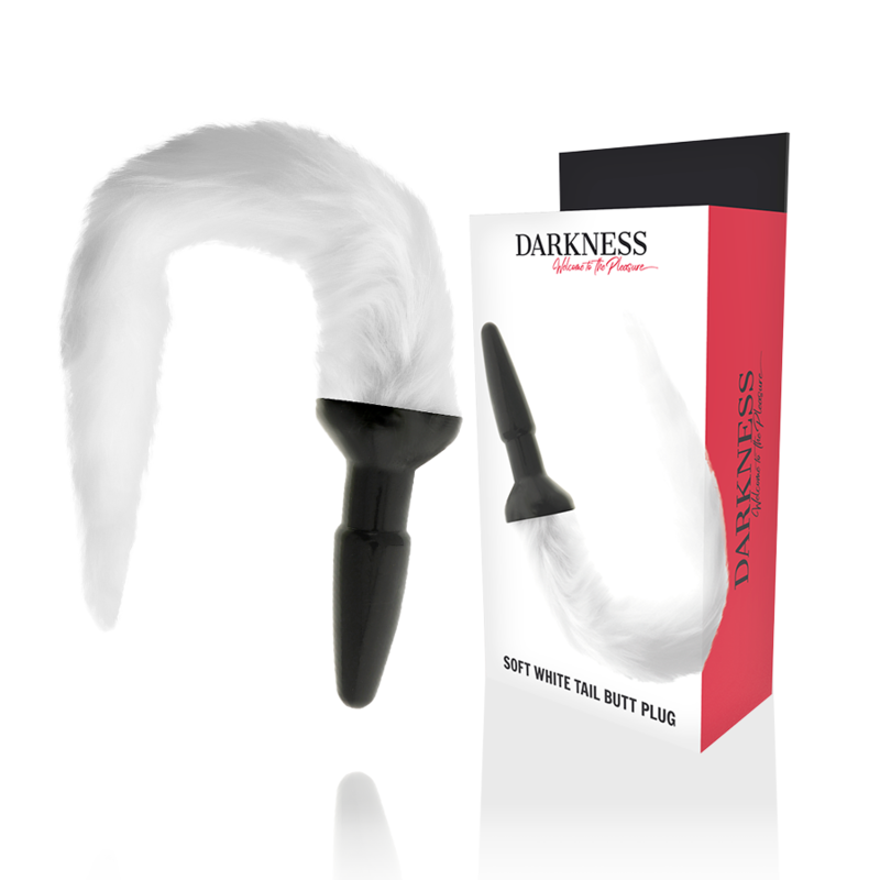 DARKNESS - PLUG ANALE IN SILICONE CON CODA BIANCA Darkness Anal