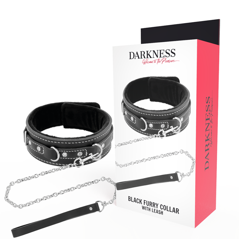 DARKNESS - COLLANA IN PELLE DI ALTA QUALIT CON GUINZAGLIO Darkness Bondage