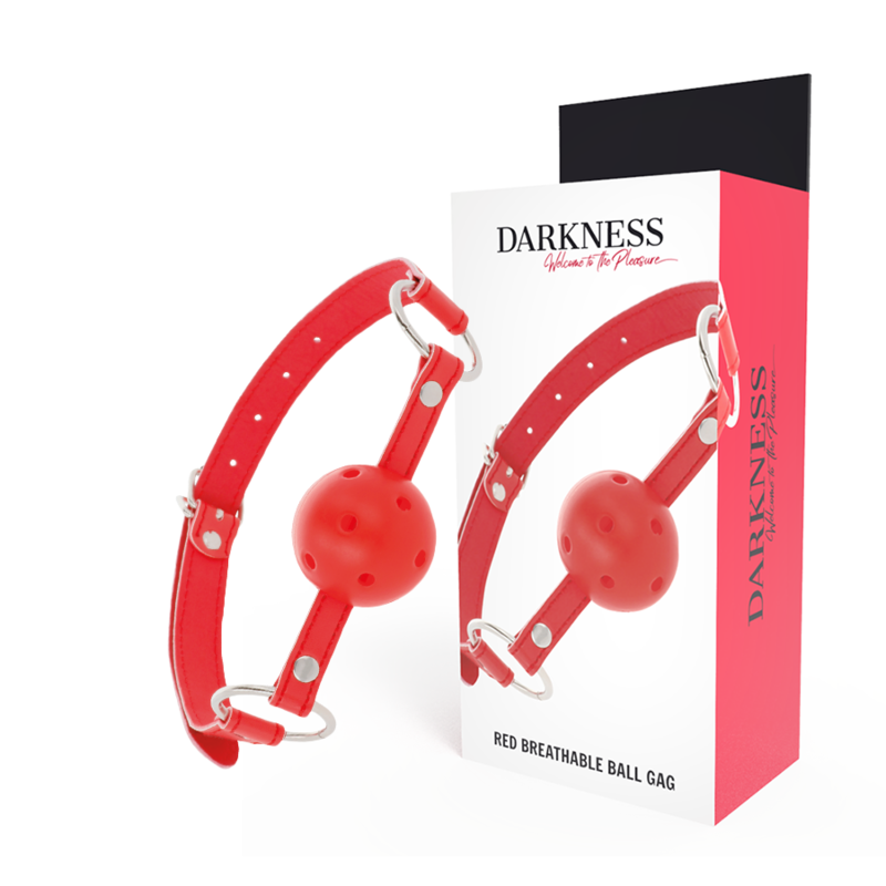 DARKNESS - BAVAGLINO TRASPIRANTE ROSSO Darkness Bondage
