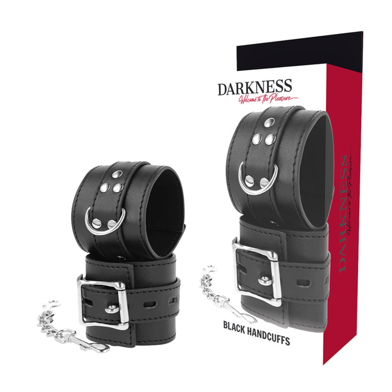 DARKNESS - MANETTE IN PELLE NERA Darkness Bondage