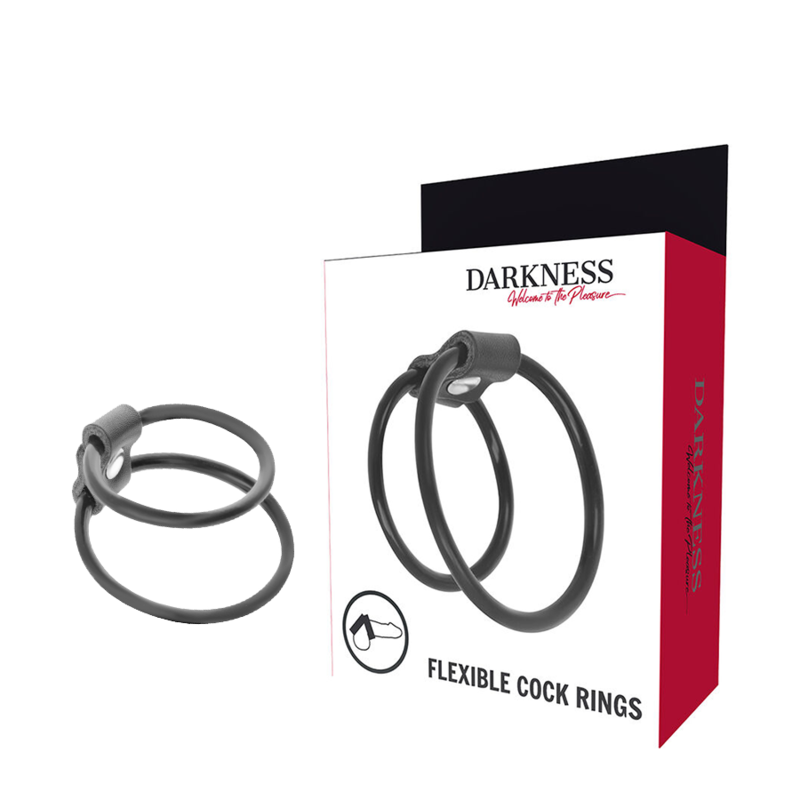 DARKNESS - ANELLI PER PENE DUO POTENZIATORI. Darkness Bondage