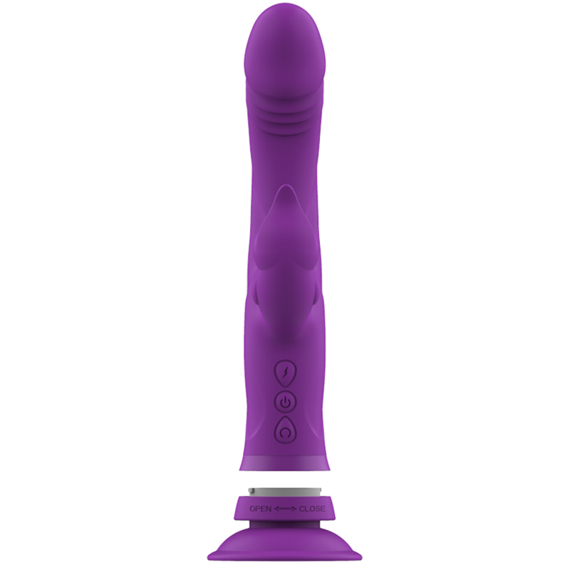 INTENSE - VIBRATORE IN SILICONE CASANOVA RABBIT TRIPLO MOTORE VIOLA Intense Fun