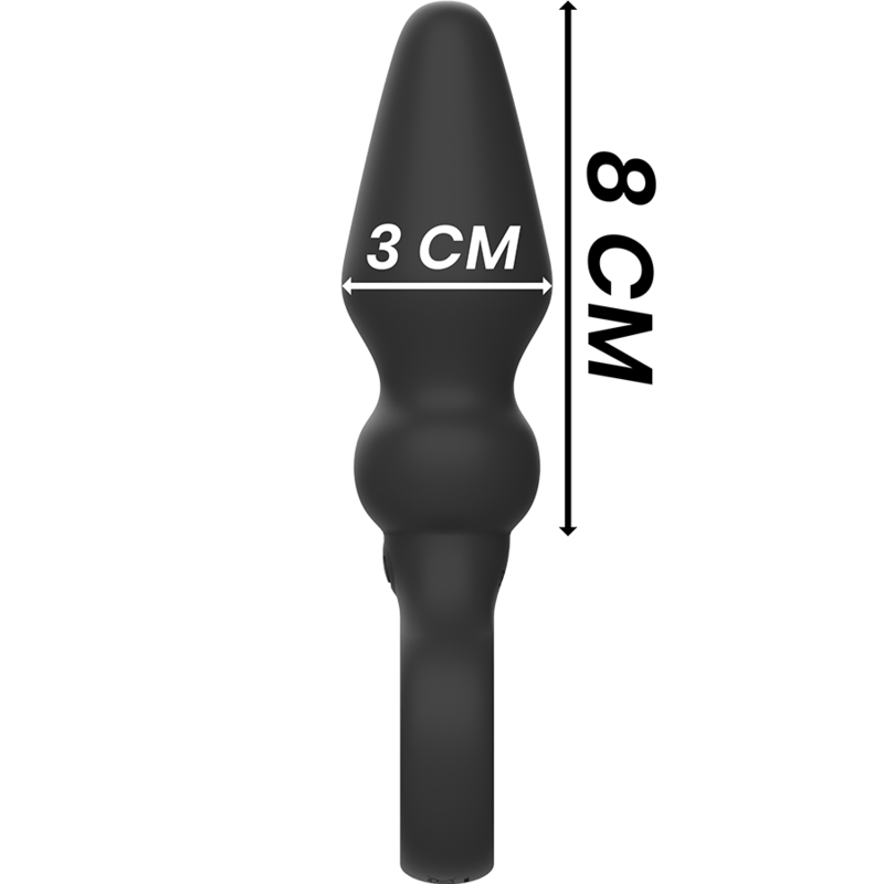 BLACK&SILVER - POTENTE PLUG ANALE IN SILICONE OZZY Black&silver