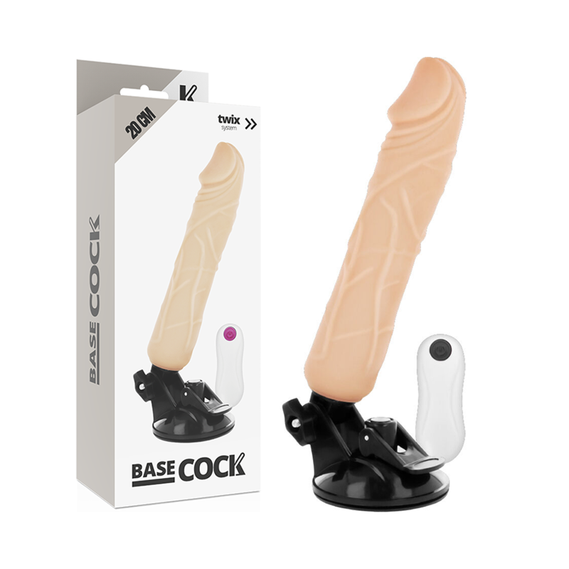BASECOCK - VIBRATORE REALISTICO TELECOMANDO FLESH 20 CM -O- 4 CM Basecock