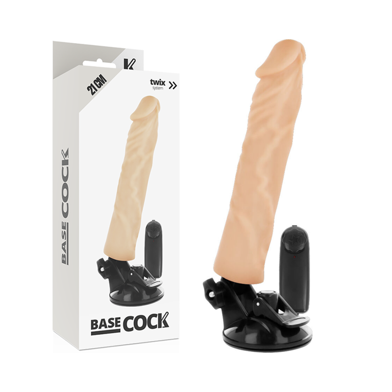BASECOCK - VIBRATORE REALISTICO TELECOMANDO NATURALE 21 CM -O- 4 CM Basecock