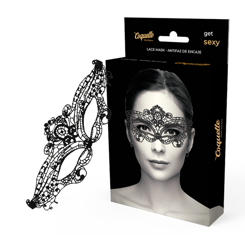 COQUETTE CHIC DESIRE - MASCHERA IN FINE PIZZO NERO Coquette Accessories