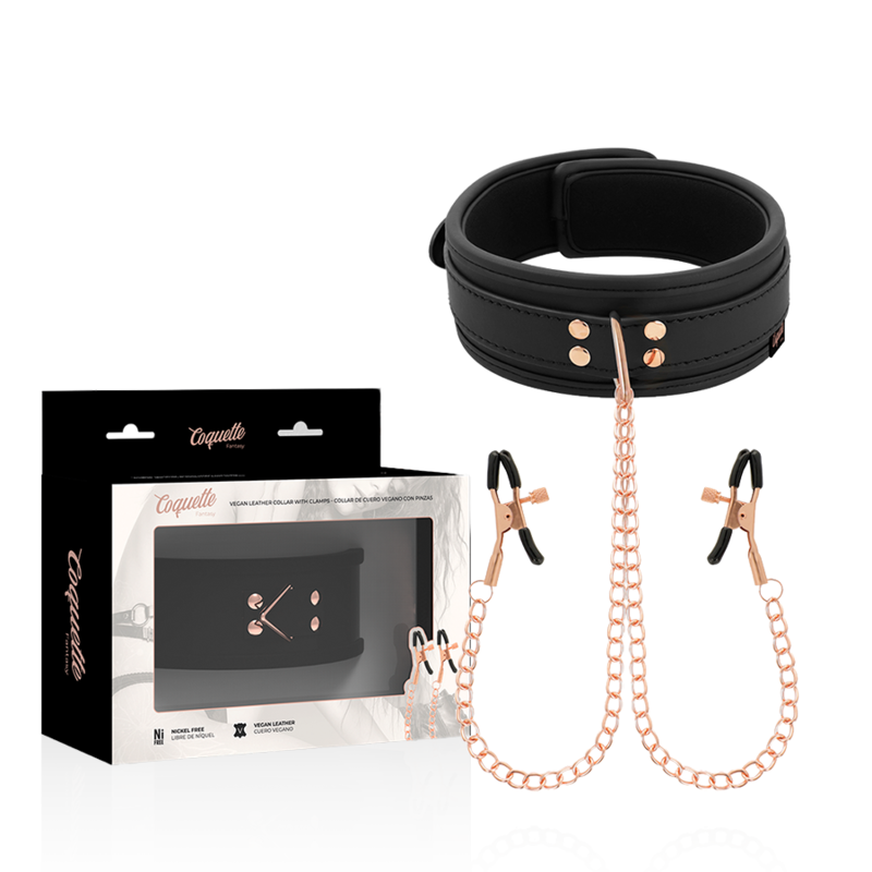COQUETTE CHIC DESIRE - COLLANA CON PINZA PER CAPEZZOLI FANTASIA CON FODERA IN NEOPRENE Coquette Fantasy