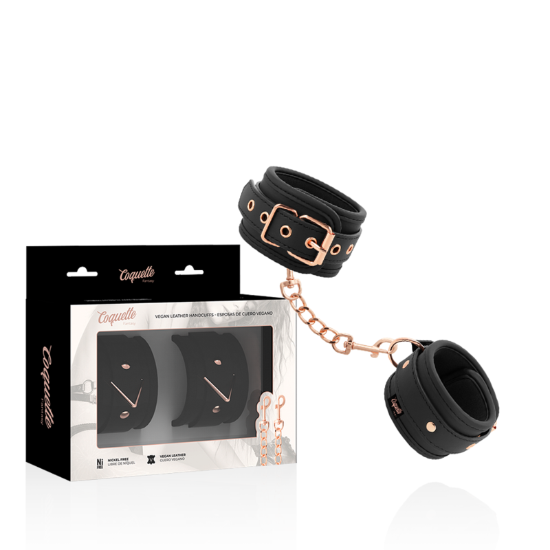 COQUETTE CHIC DESIRE - MANETTE IN PELLE FANTASIA VEGANA CON FODERA IN NOPRENE Coquette Fantasy