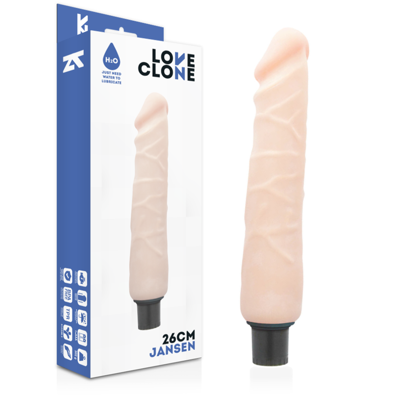 LOVECLONE - VIBRATORE AUTOLUBRIFICANTE JANSEN 26 CM -O- 4.2 CM Loveclone