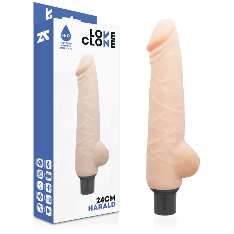 LOVECLONE - VIBRATORE HARALD AUTOLUBRIFICANTE 24 CM -O- 4 CM Loveclone