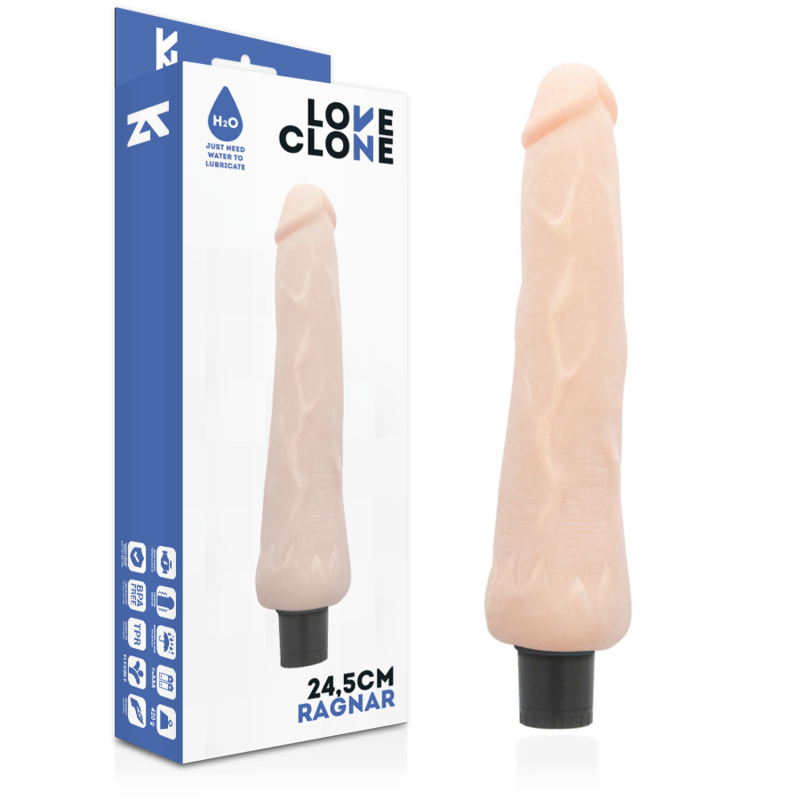 LOVECLONE - VIBRATORE AUTOLUBRIFICANTE RAGNAR 24.5 CM -O- 3.5 CM Loveclone
