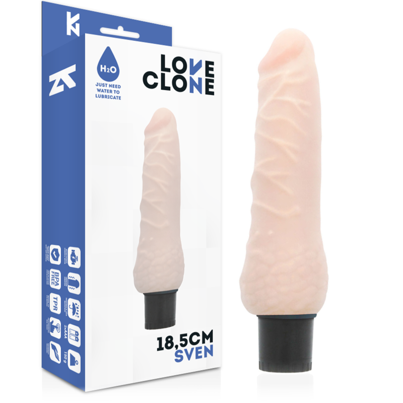 LOVECLONE - VIBRATORE AUTOLUBRIFICANTE SVEN 18.5 CM -O- 3.3 CM Loveclone