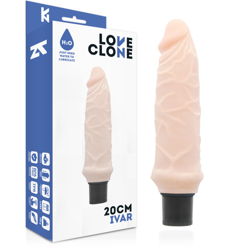 LOVECLONE - IVAR VIBRATORE AUTOLUBRIFICANTE 20 CM -O- 3.7 CM Loveclone