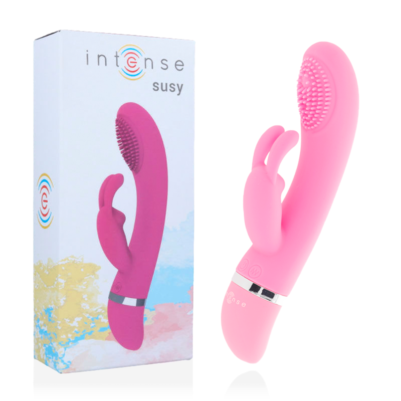 INTENSE - VIBRATORE OSCILLANTE SUSY IN SILICONE ROSA CONIGLIO Intense Fun