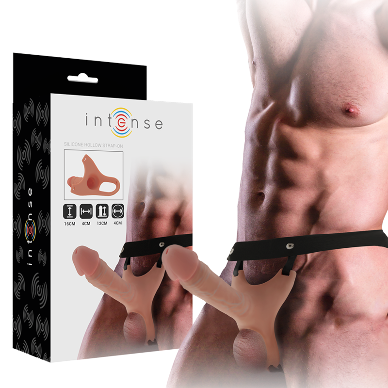 INTENSE - IMBRACATURA CAVA CON DILDO IN SILICONE 16 X 3,5 CM Intense Couples Toys