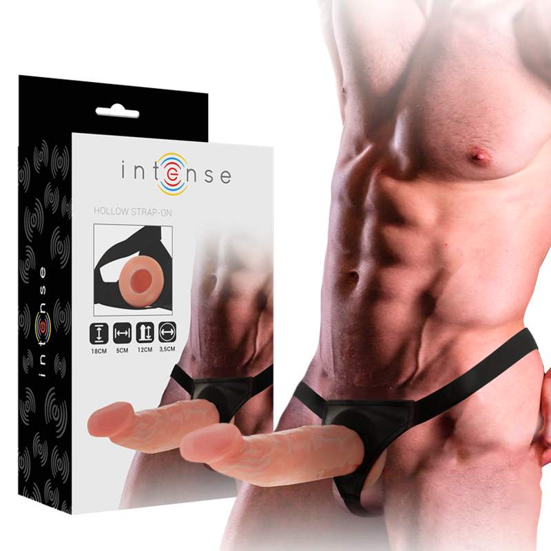 INTENSE - IMBRACATURA CAVA CON DILDO 18 X 3,5 CM Intense Couples Toys