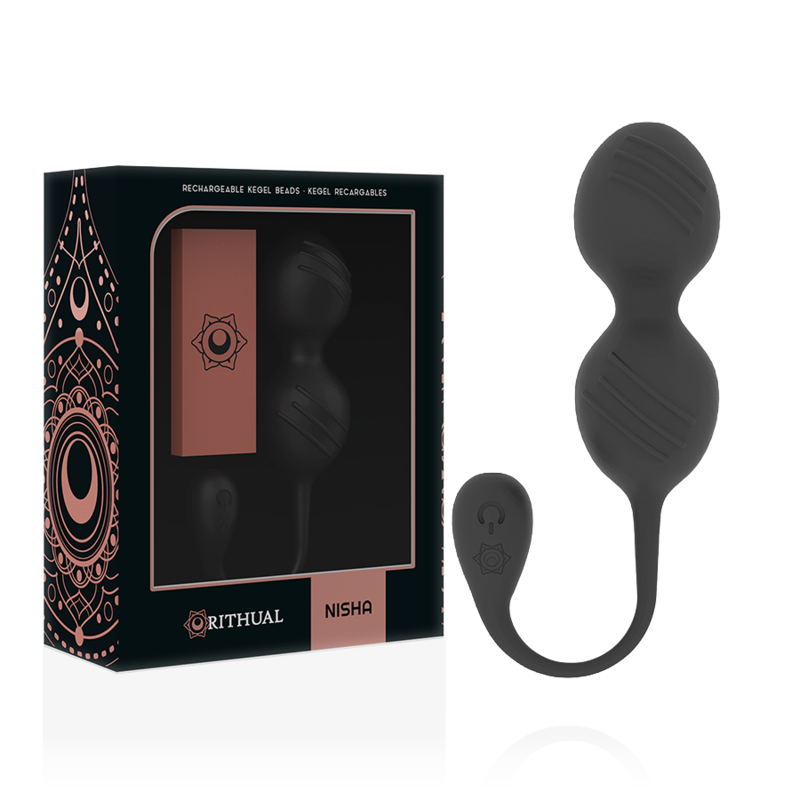 RITHUAL - NISHA SFERE KEGEL VIBRANTI RICARICABILI NERE Rithual