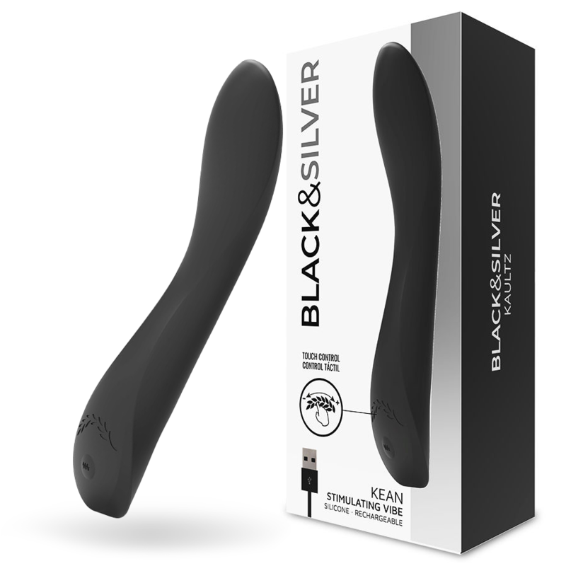 BLACK&SILVER - VIBRATORE KEAN TOUCH CONTROL Black&silver