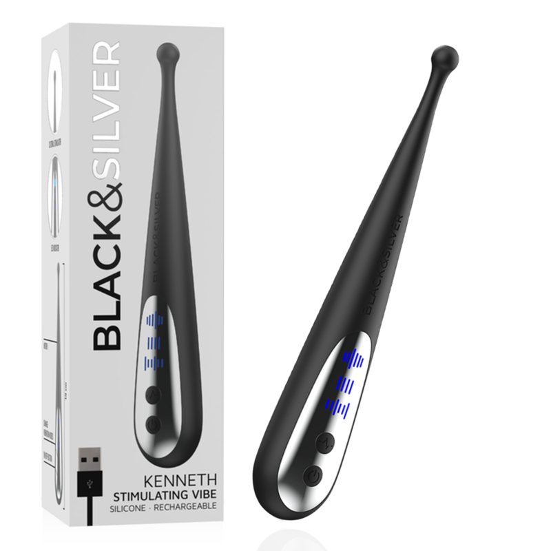 BLACK&SILVER - VIBRA STIMOLANTE KENNETH Black&silver