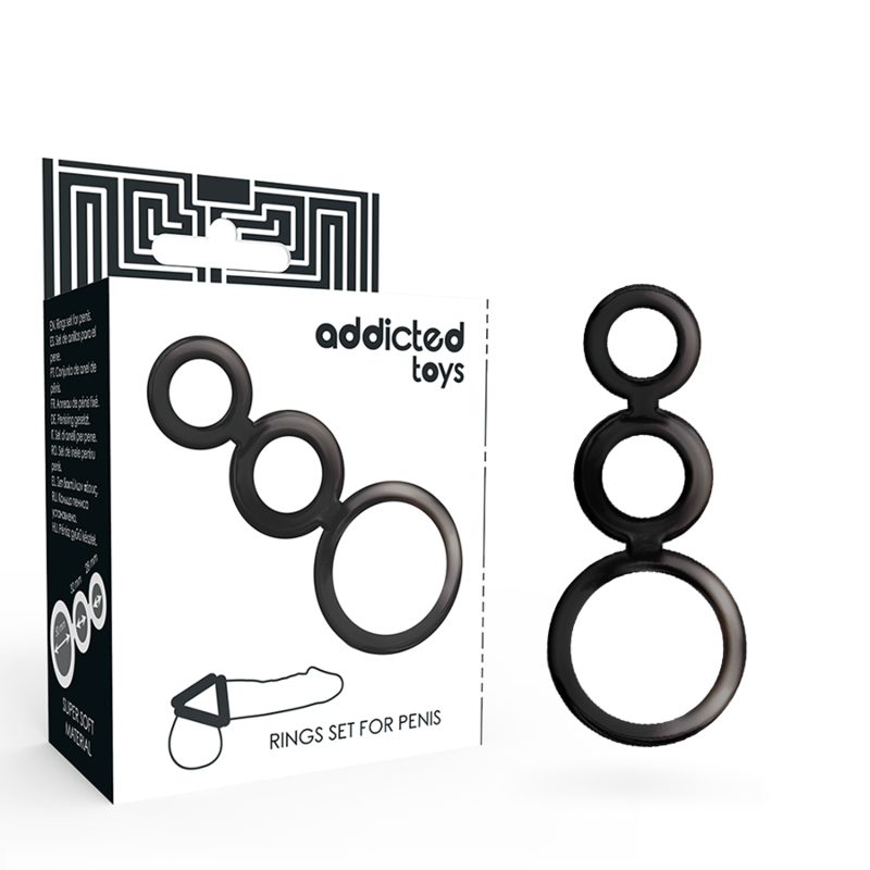 ADDICTED TOYS - SET DI ANELLI PER PENE - FUMO Addicted Toys
