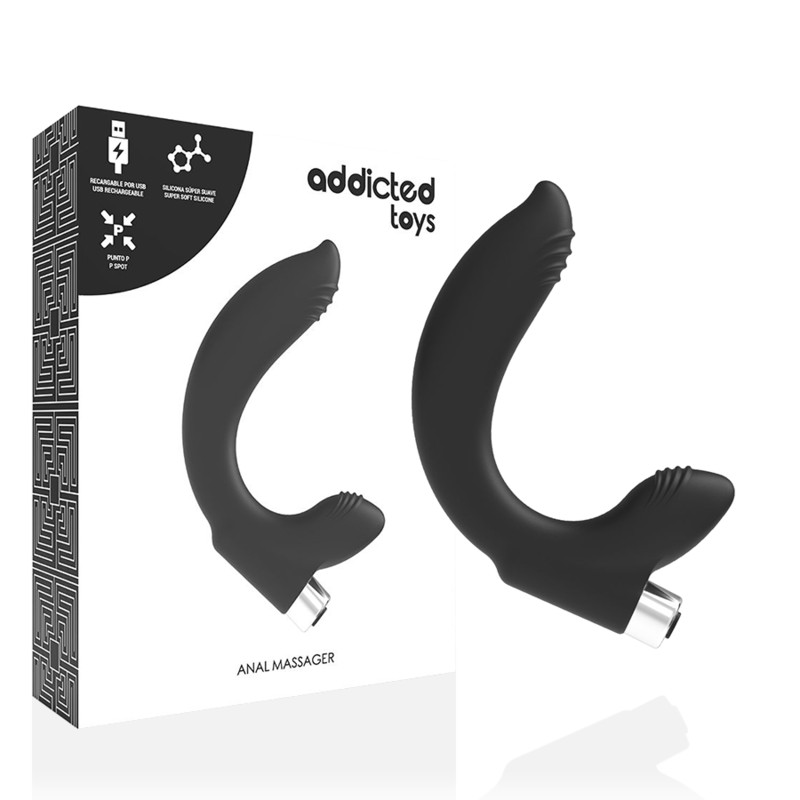ADDICTED TOYS - VIBRATORE PROSTATICO RICARICABILE MODELLO 7 - NERO Addicted Toys