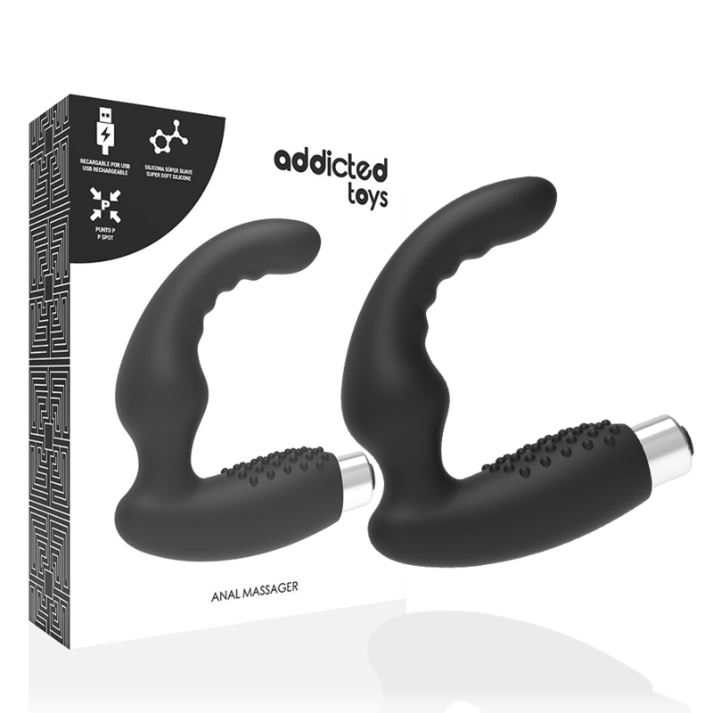 ADDICTED TOYS - VIBRATORE PROSTATICO RICARICABILE MODELLO 2 - NERO Addicted Toys