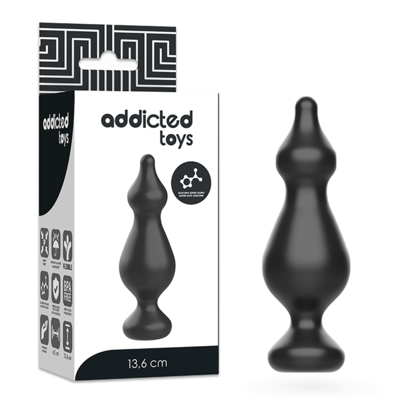 ADDICTED TOYS - PLUG SESSUALE ANALE 13.6 CM NERO Addicted Toys