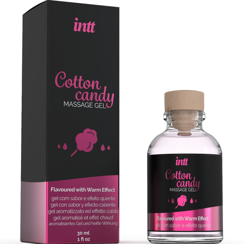 INTT MASSAGE & ORAL SEX - GEL DA MASSAGGIO AL GUSTO DI CANDY COTONE CON EFFETTO RISCALDANTE Intt Massage & Oral Sex