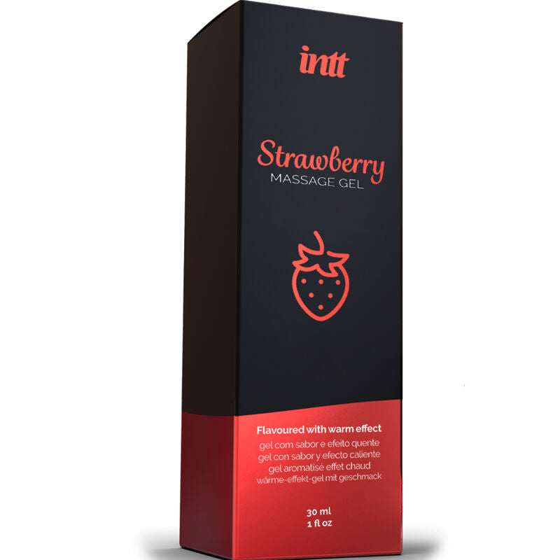 INTT MASSAGE & ORAL SEX - GEL DA MASSAGGIO AL GUSTO DI FRAGOLA EFFETTO CALDO Intt Massage & Oral Sex
