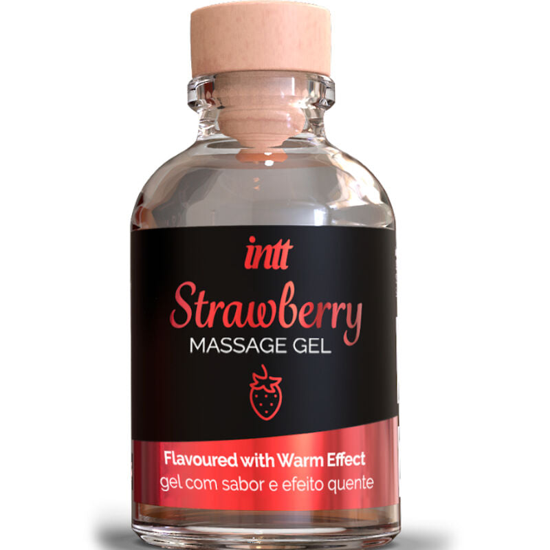 INTT MASSAGE & ORAL SEX - GEL DA MASSAGGIO AL GUSTO DI FRAGOLA EFFETTO CALDO Intt Massage & Oral Sex