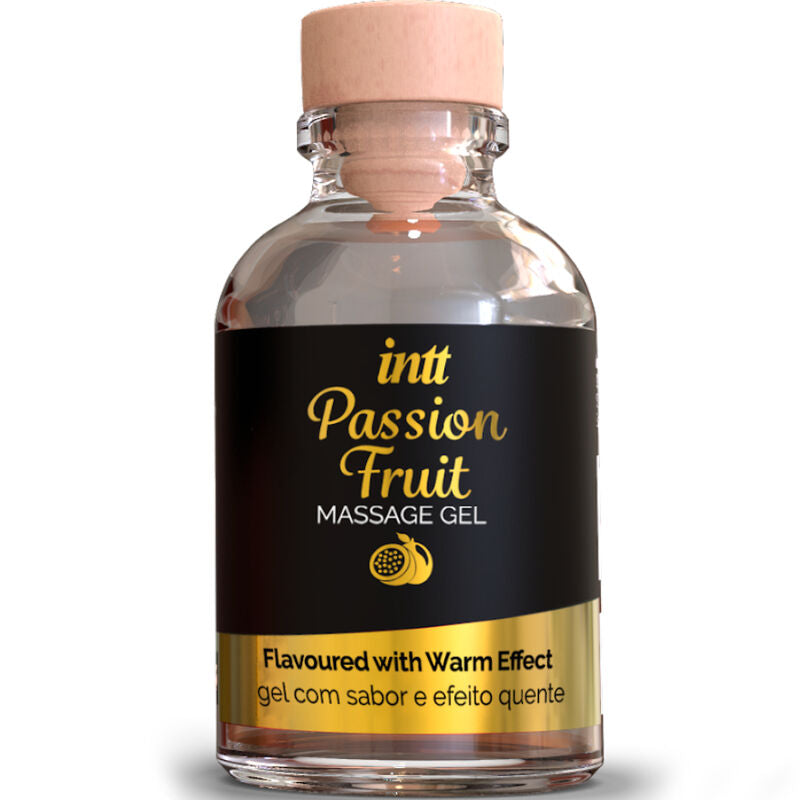 INTT MASSAGE & ORAL SEX - GEL DA MASSAGGIO AL GUSTO DI FRUTTO DELLA PASSIONE CON EFFETTO CALORE Intt Massage & Oral Sex