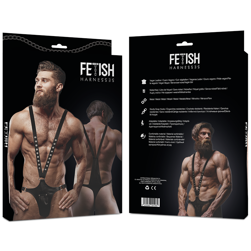 FETISH SUBMISSIVE ATTITUDE - IMBRACATURA IN ECOPELLE A FORMA DI V PER UOMO Fetish Submissive Attitude