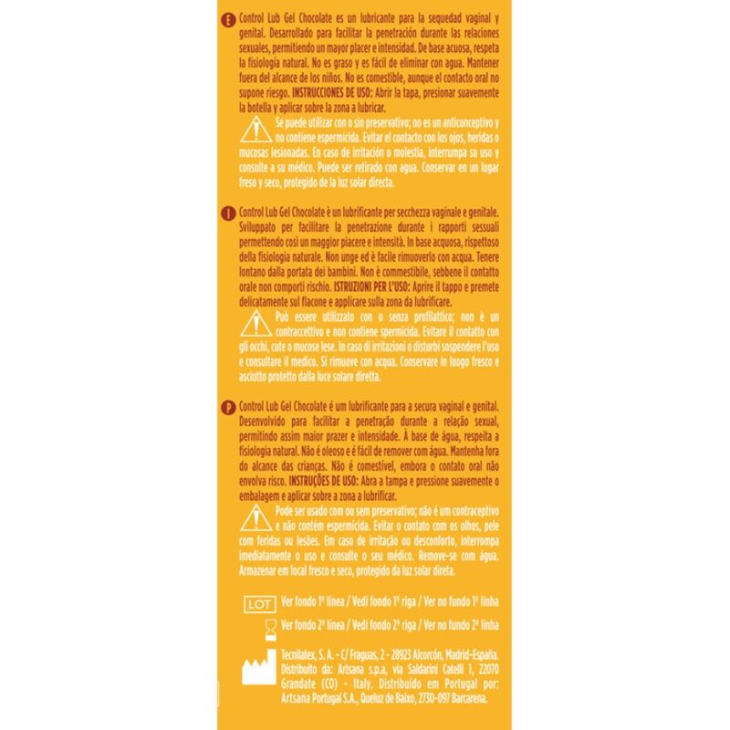 CONTROL - LUB GEL LUBRIFICANTE AL CIOCCOLATO 75 ML Control Lubes