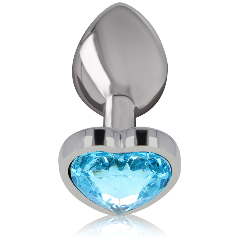 INTENSE - PLUG ANALE IN METALLO ALLUMINIO CUORE BLU TAGLIA L Intense Anal Toys