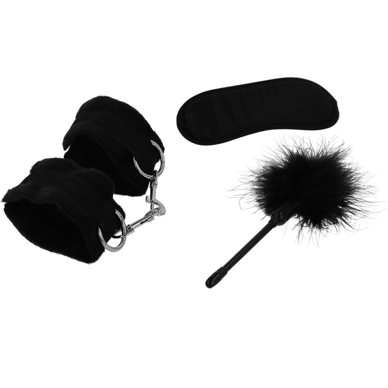INTENSE - FETISH PLAYSET EROTICO 2 CON MANETTE, MASCHERA CIECA E TICKLER Intense Fetish
