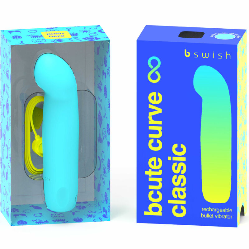 B SWISH - BCUTE CURVE INFINITE CLASSIC VIBRATORE RICARICABILE IN SILICONE BLU B Swish