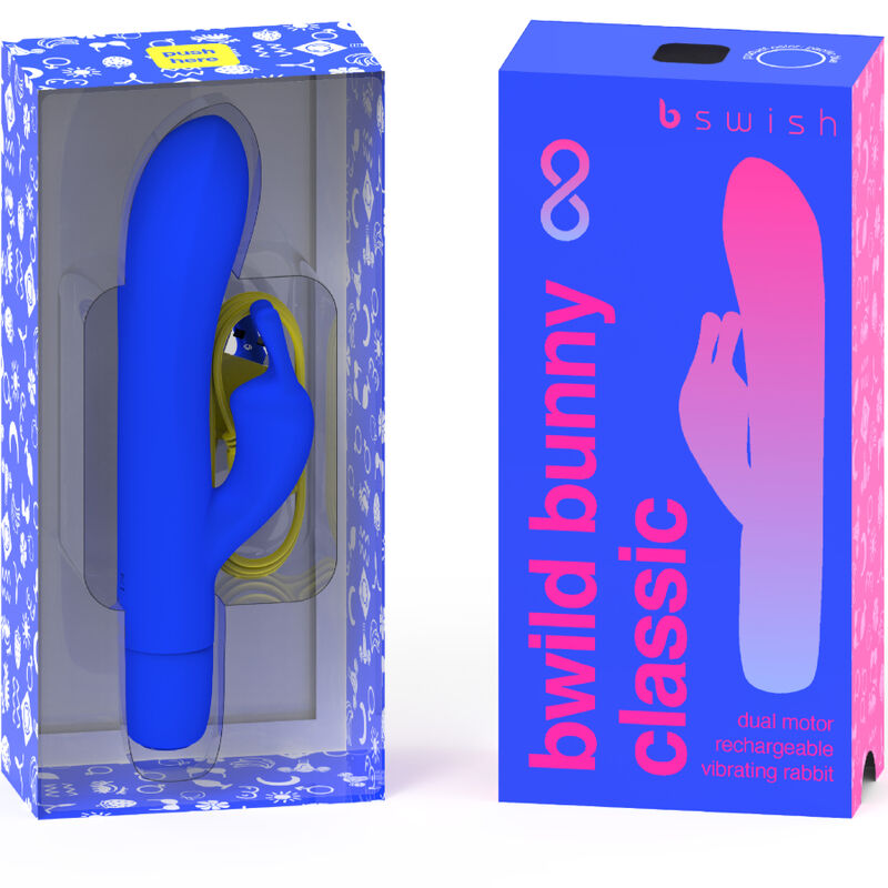 B SWISH - BWILD BUNNY INFINITE CLASSIC VIBRATORE RICARICABILE IN SILICONE BLU B Swish