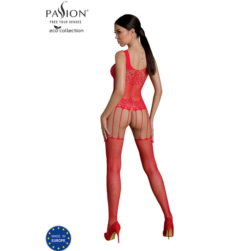 PASSION - COLLEZIONE ECO BODYSTOCKING ECO BS001 ROSSO Passion Woman Bodystockings