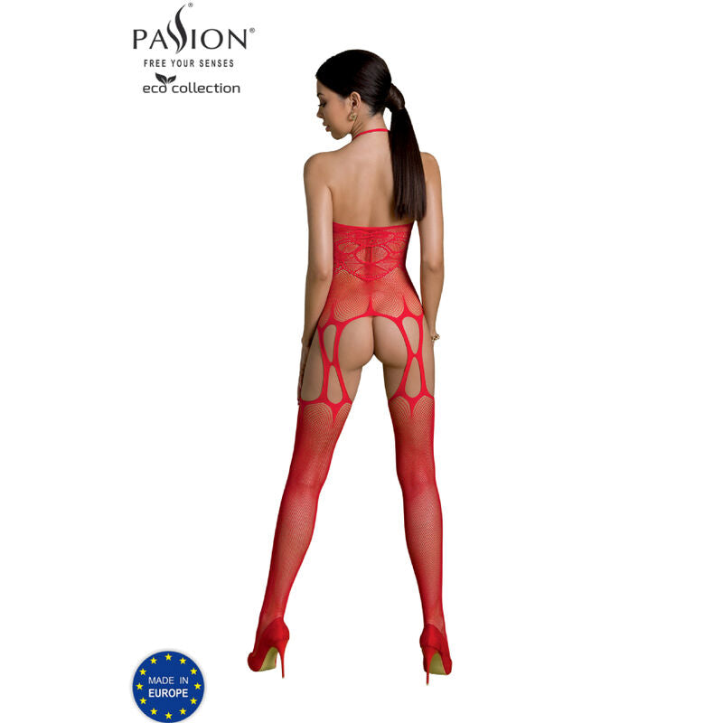 PASSION - COLLEZIONE ECO BODYSTOCKING ECO BS002 ROSSO Passion Woman Bodystockings