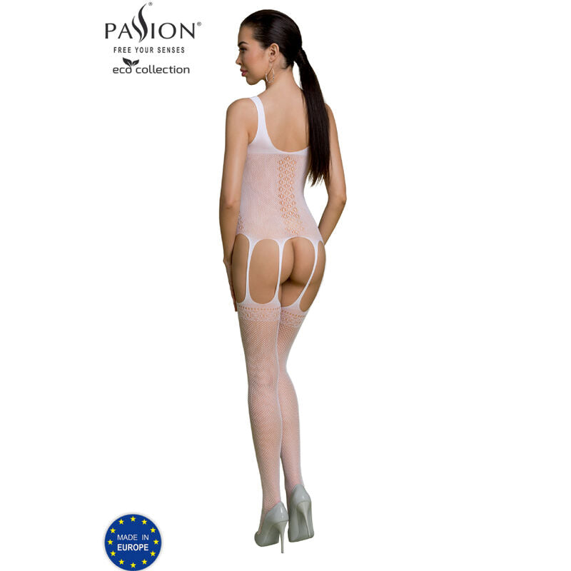 PASSION - COLLEZIONE ECO BODYSTOCKING ECO BS007 BIANCO Passion Woman Bodystockings