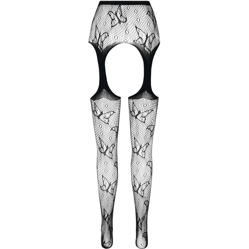 PASSION - COLLEZIONE ECO BODYSTOCKING ECO S001 NERO Passion Woman Garter & Stock