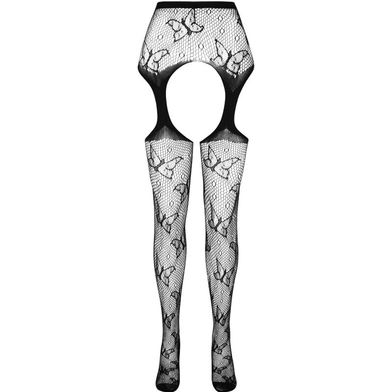 PASSION - COLLEZIONE ECO BODYSTOCKING ECO S001 NERO Passion Woman Garter & Stock