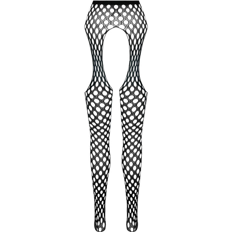 PASSION - COLLEZIONE ECO BODYSTOCKING ECO S003 NERO Passion Woman Garter & Stock