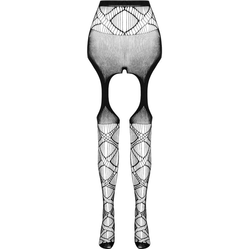 PASSION - COLLEZIONE ECO BODYSTOCKING ECO S005 BIANCO Passion Woman Garter & Stock