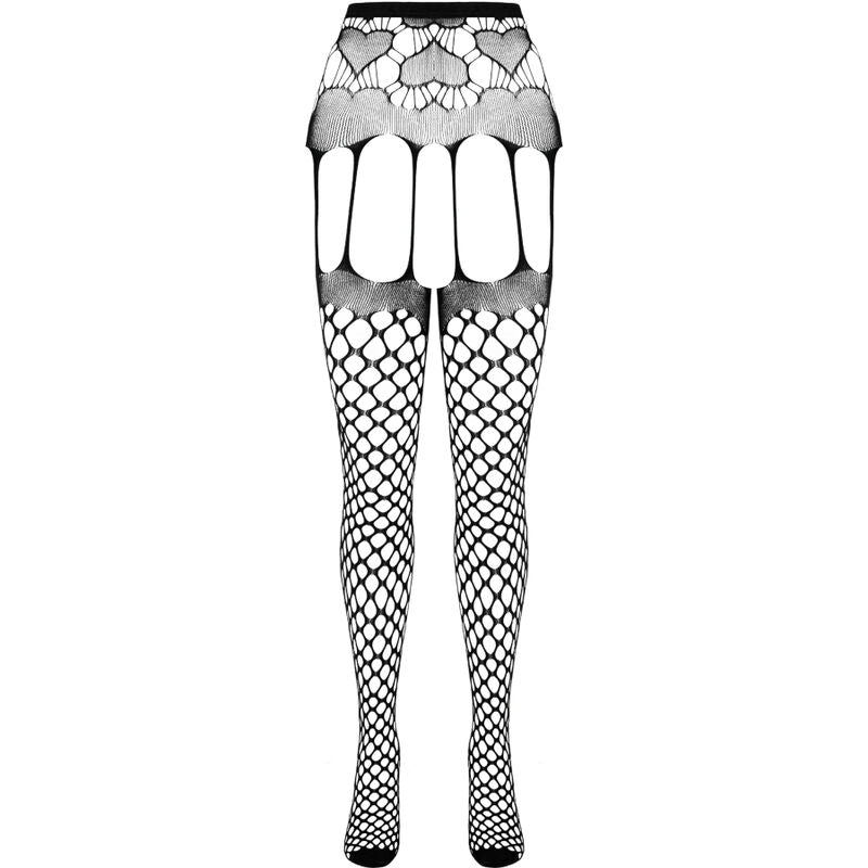PASSION - COLLEZIONE ECO BODYSTOCKING ECO S009 BIANCO Passion Woman Garter & Stock