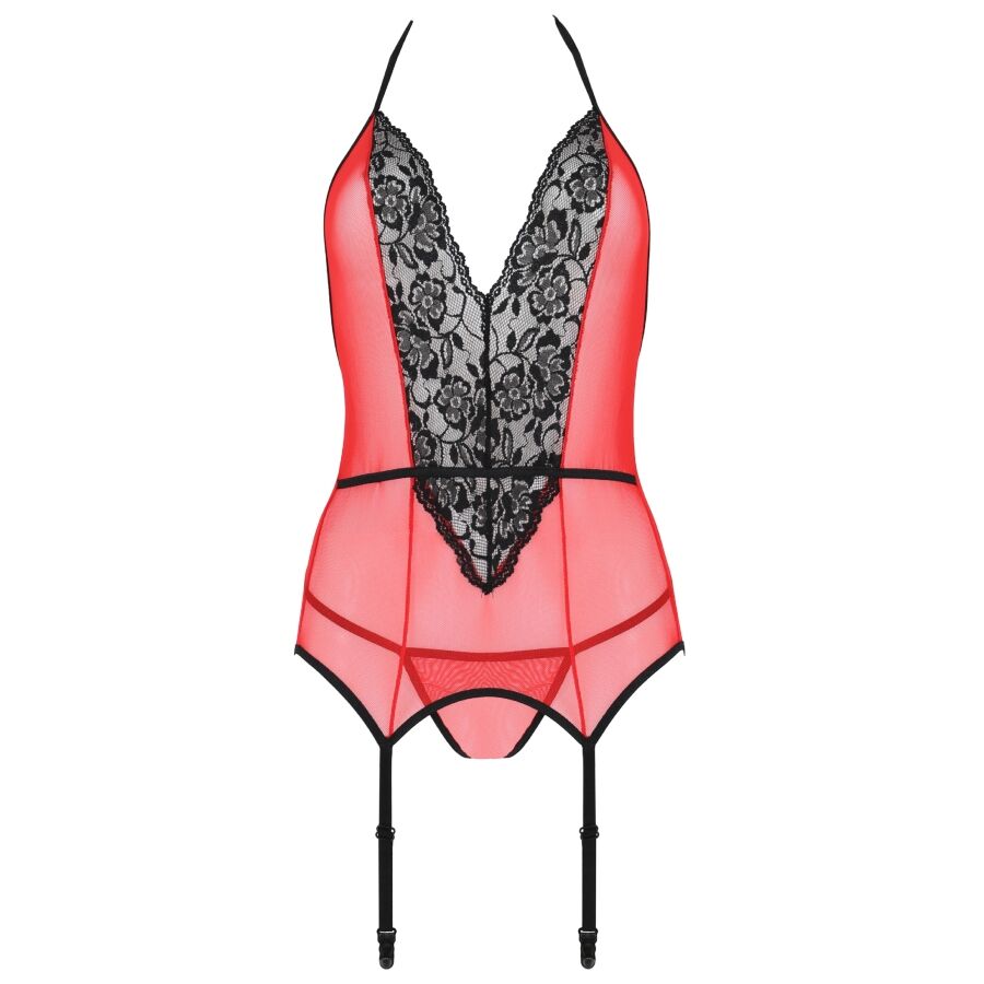 PASSION - CORSETTO PEONIA LINEA EROTICA ROSSO L/XL Passion Woman